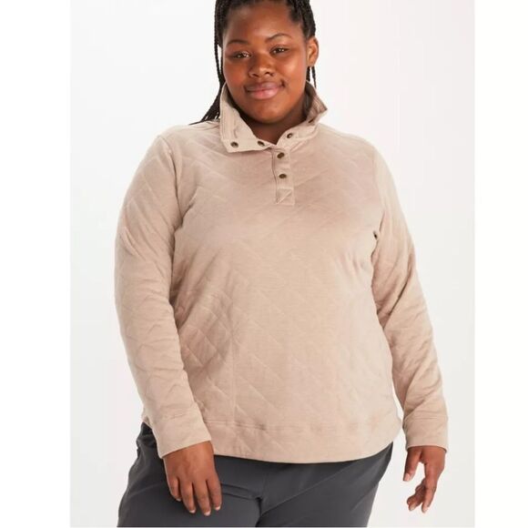 Marmot Roice Pullover Long Sleeve Sweatshirt Tan Light Brown - Picture 9 of 9